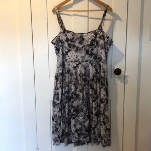 Grey floral Talbots dress